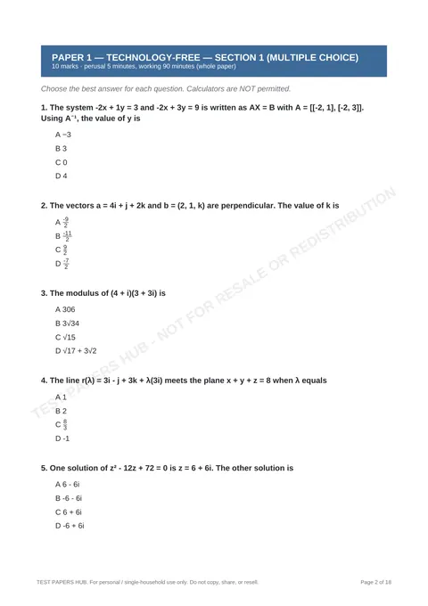 Questions preview