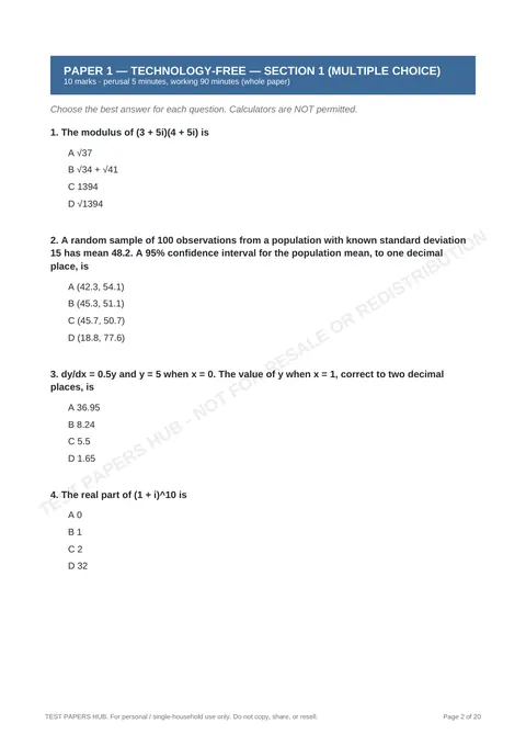 Questions preview