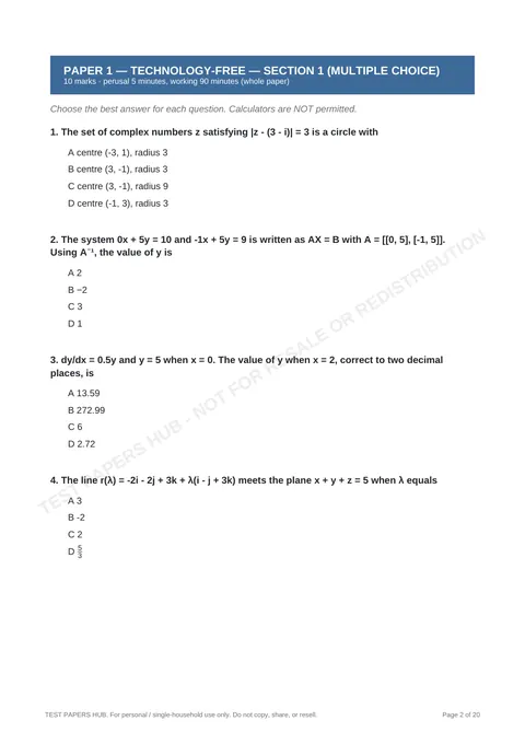 Questions preview
