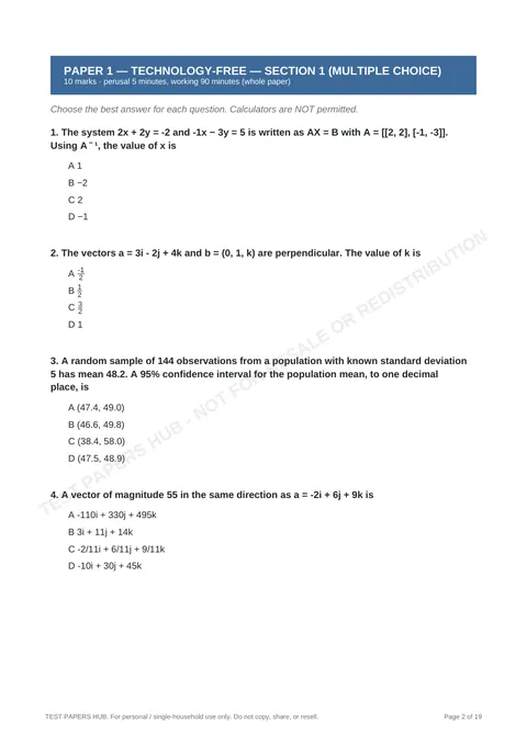 Questions preview