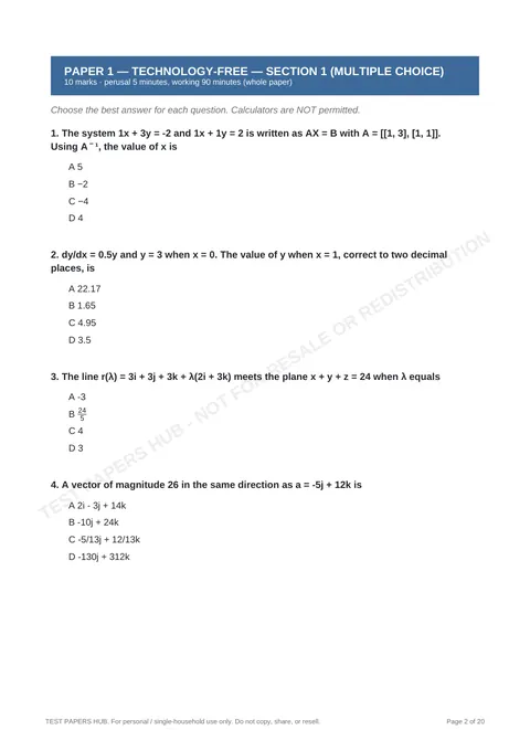Questions preview