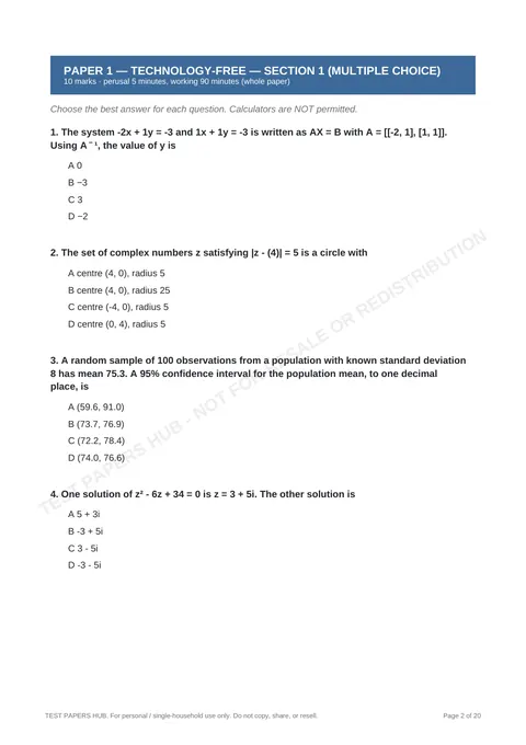 Questions preview