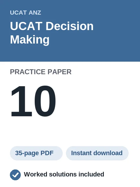 UCAT Decision Making Practice Paper 10