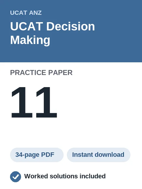UCAT Decision Making Practice Paper 11