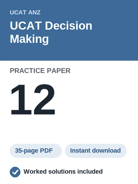 UCAT Decision Making Practice Paper 12