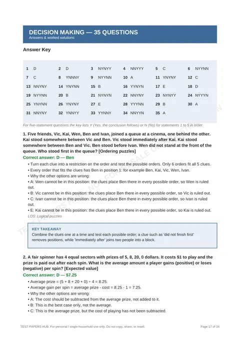 Solutions preview