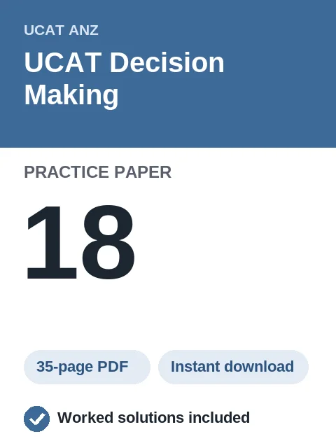 UCAT Decision Making Practice Paper 18