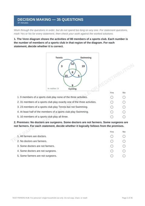 Questions preview