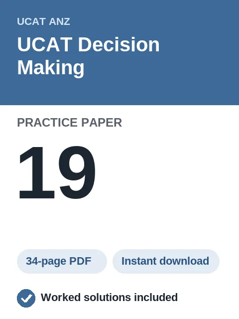 UCAT Decision Making Practice Paper 19