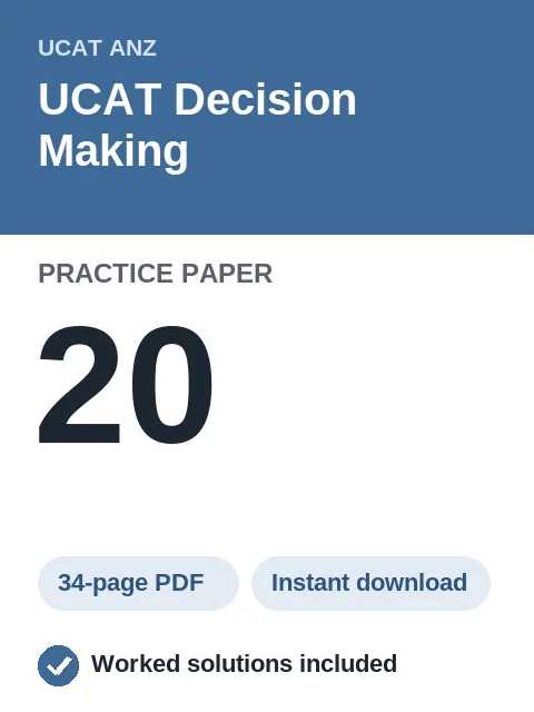 UCAT Decision Making Practice Paper 20
