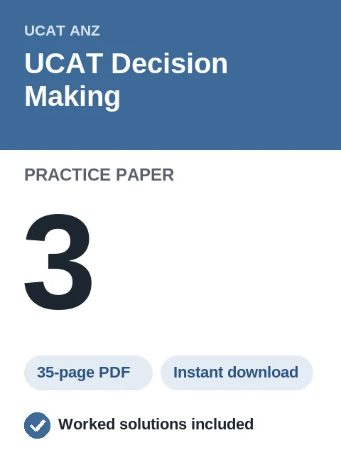 UCAT Decision Making Practice Paper 3