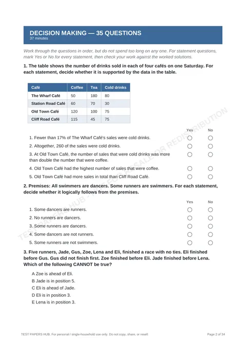 Questions preview