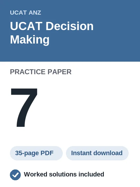 UCAT Decision Making Practice Paper 7