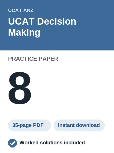 UCAT Decision Making Practice Paper 8