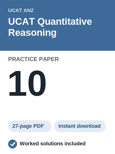 UCAT Quantitative Reasoning Practice Paper 10