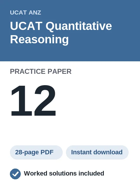 UCAT Quantitative Reasoning Practice Paper 12