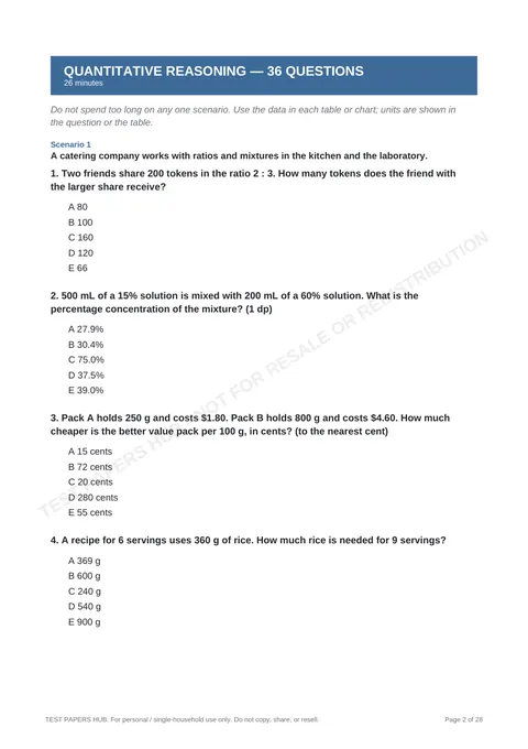 Questions preview