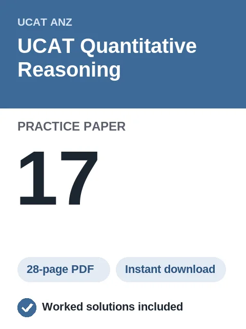 UCAT Quantitative Reasoning Practice Paper 17