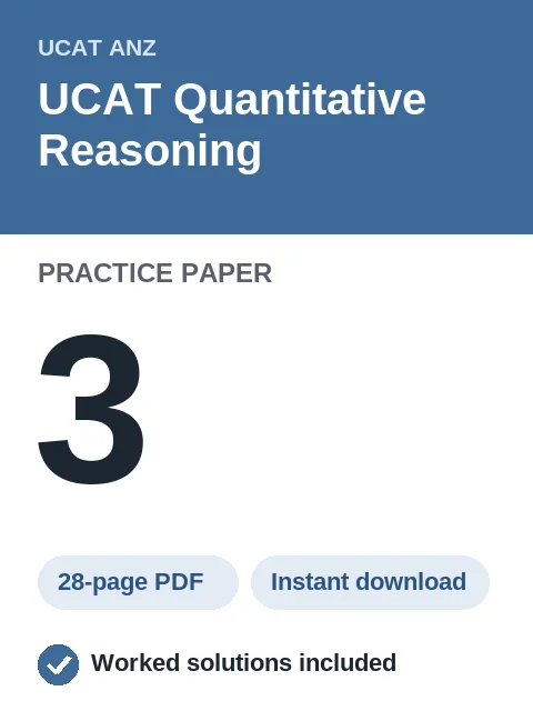 UCAT Quantitative Reasoning Practice Paper 3