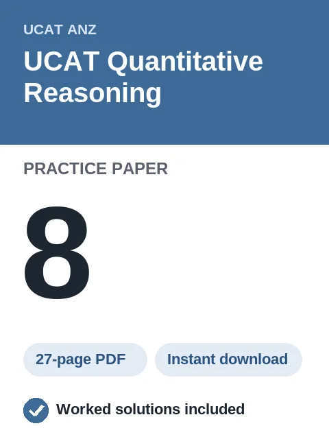 UCAT Quantitative Reasoning Practice Paper 8