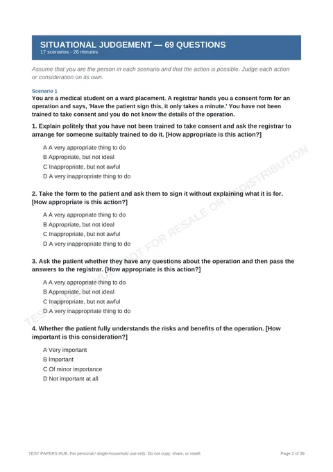 Questions preview
