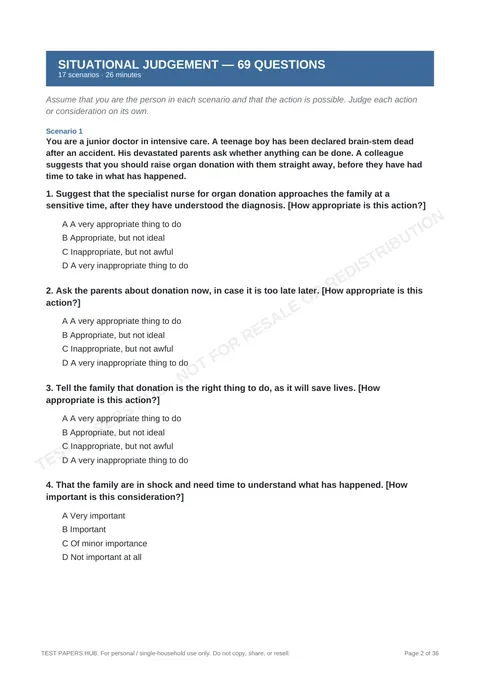 Questions preview