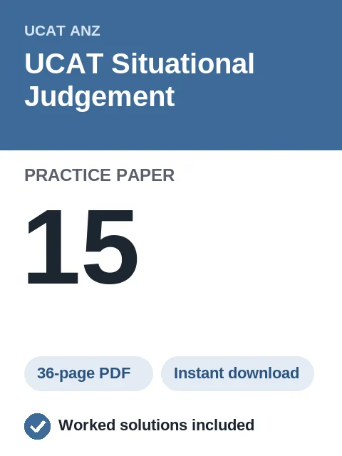 UCAT Situational Judgement Practice Paper 15
