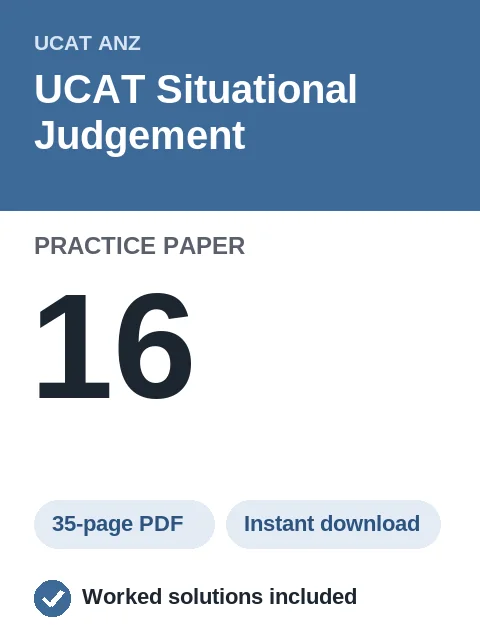 UCAT Situational Judgement Practice Paper 16