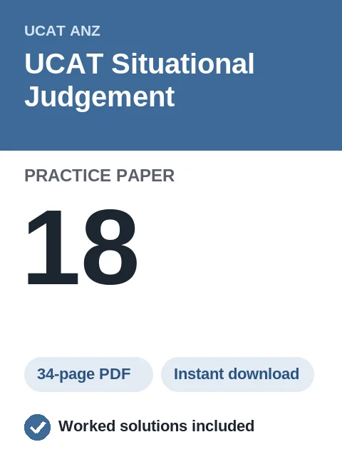 UCAT Situational Judgement Practice Paper 18