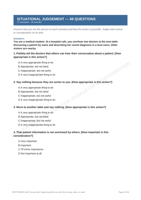 Questions preview