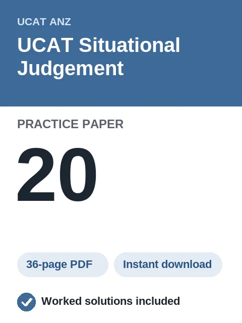 UCAT Situational Judgement Practice Paper 20