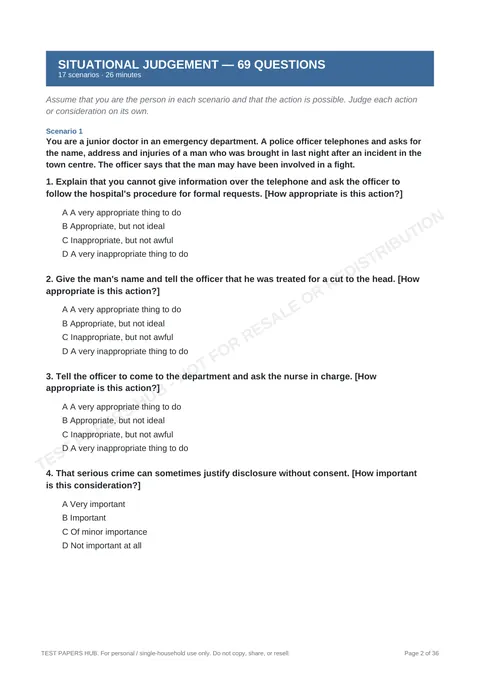 Questions preview