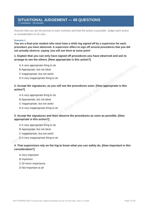 Questions preview