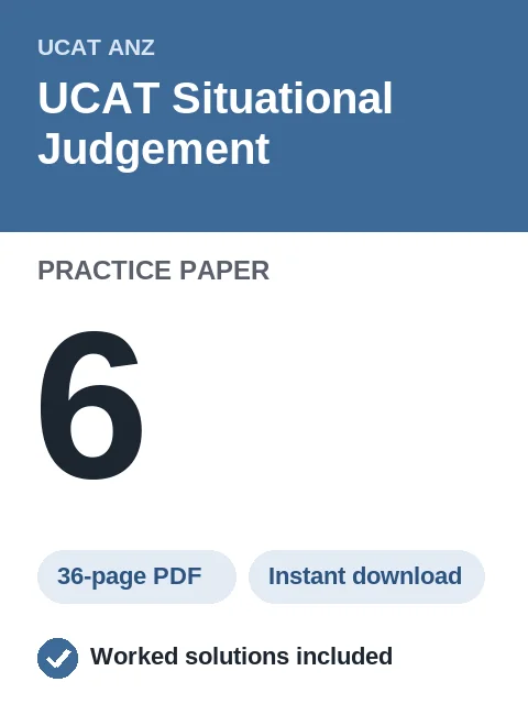 UCAT Situational Judgement Practice Paper 6