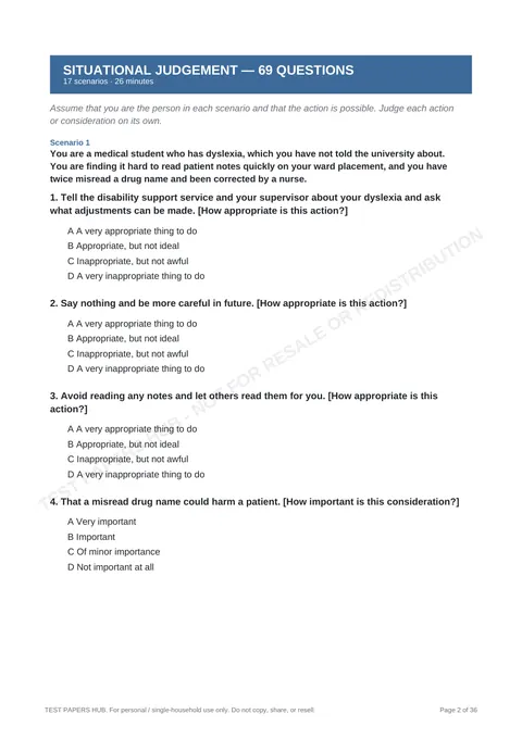 Questions preview