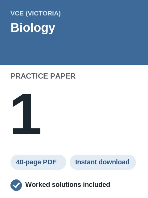 VCE Biology Practice Paper 1
