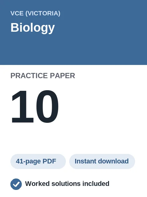 VCE Biology Practice Paper 10
