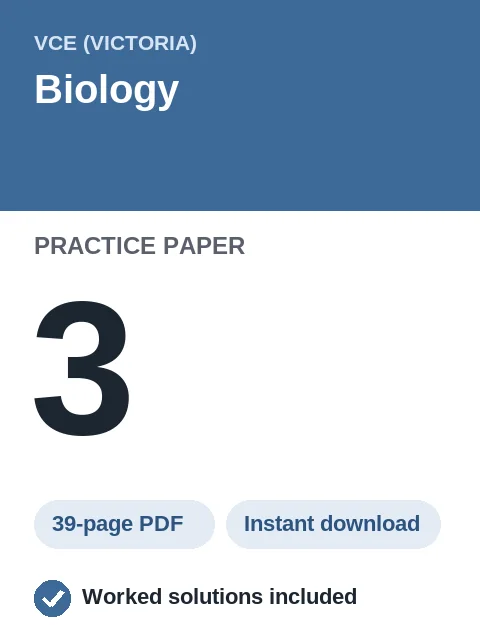 VCE Biology Practice Paper 3