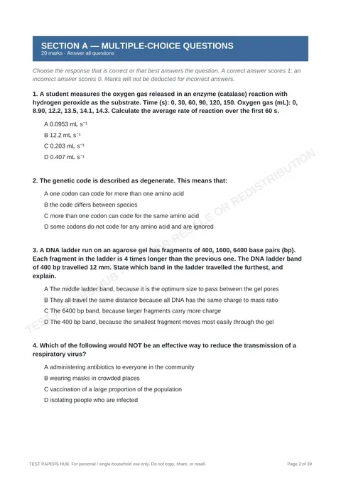 Questions preview