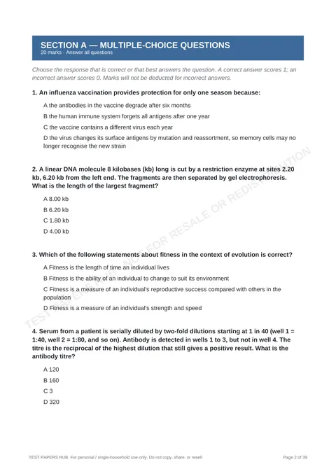 Questions preview