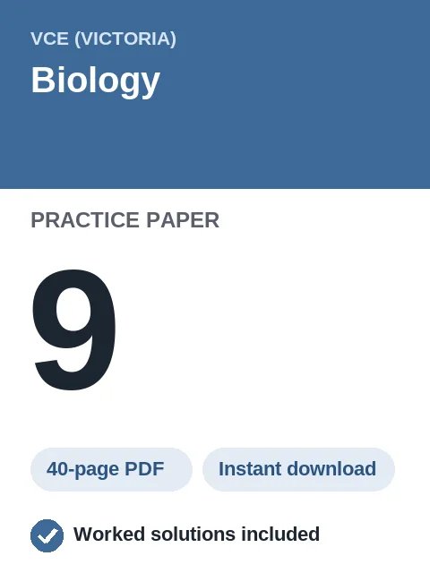 VCE Biology Practice Paper 9