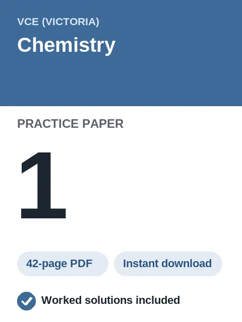 VCE Chemistry Practice Paper 1