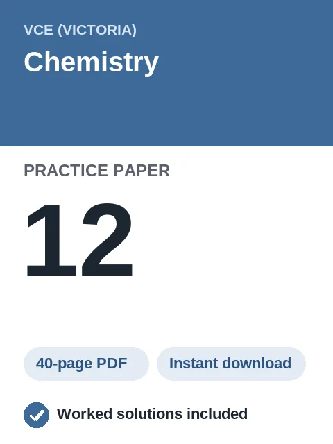 VCE Chemistry Practice Paper 12