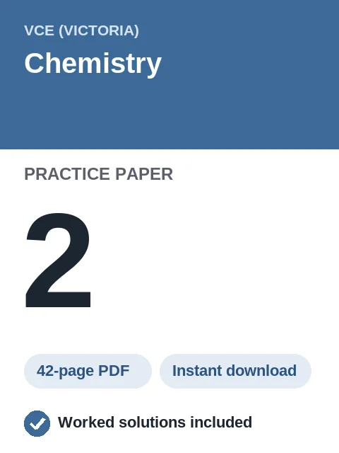 VCE Chemistry Practice Paper 2