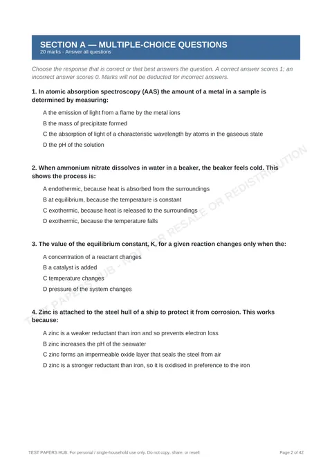 Questions preview