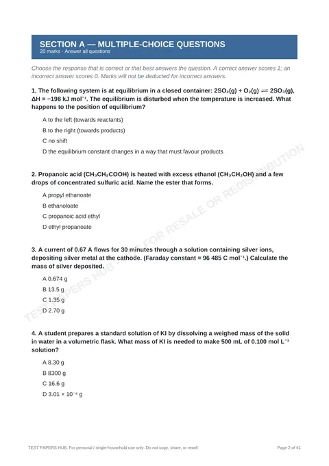Questions preview