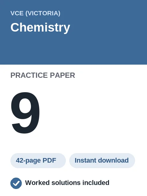 VCE Chemistry Practice Paper 9