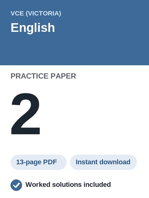 VCE English Practice Paper 2