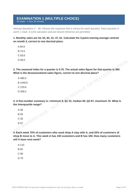 Questions preview