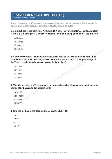 Questions preview
